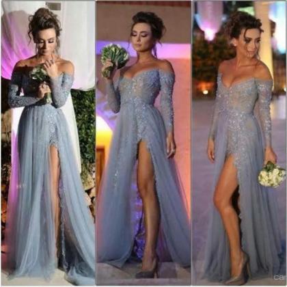 2015 Fashion Long Sleeves Dresses Party Evening A..