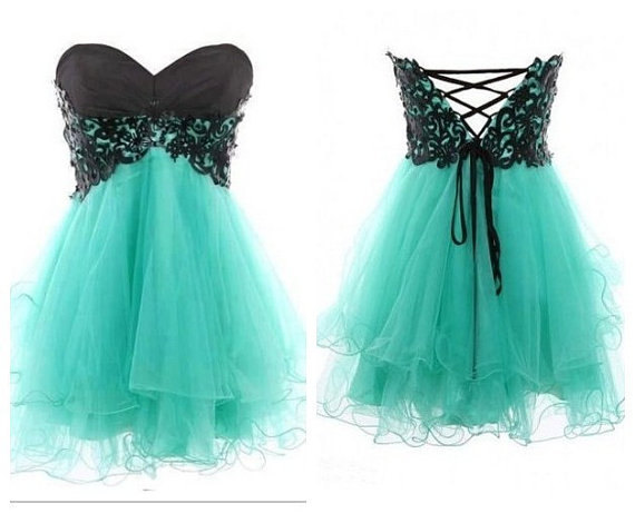Mint Prom Dresses Lace Ball Gown Sweetheart Short Prom Dress/cody Butterfly Dress, Homecoming Dresses Party Dresses